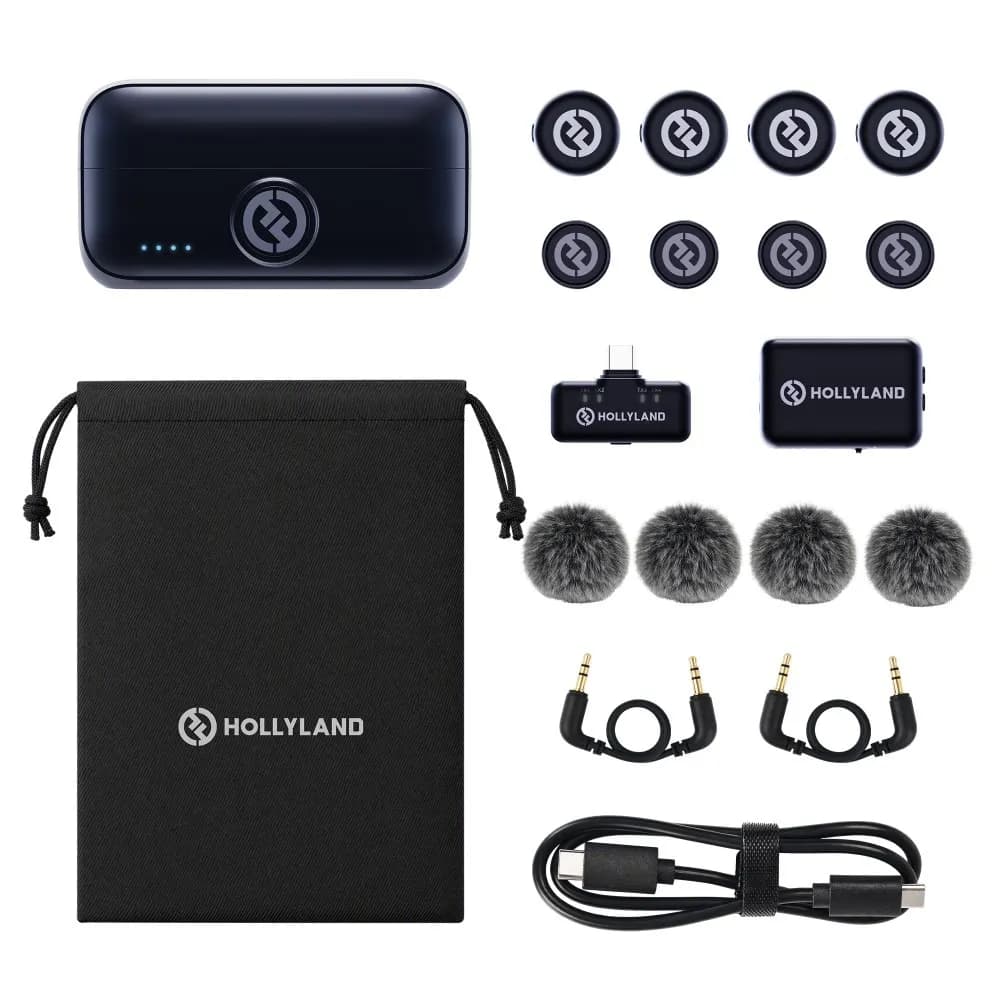 HOLLYLAND Lark M3 Combo 4TX & 2RX With Camera RX + USB-C RX (Space Gray)